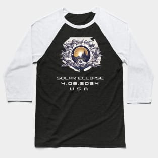 solar eclipse 2024 USA Baseball T-Shirt